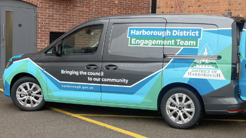 A Harborough District Council community engagement team vehicle.